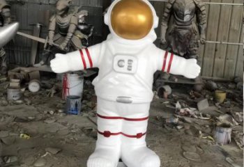 街道太空人雕塑廠家 現代擺件 鏡面太空人雕塑廠