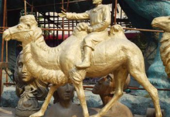 抽象絲綢之路雕塑廠家 創意小品  戶外絲綢之路雕塑生產