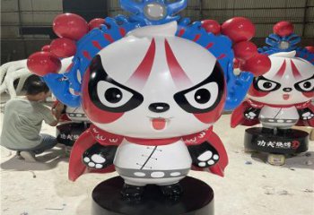 現代變臉雕塑廠家 大型創意擺件  戶外彩繪變臉雕塑擺件