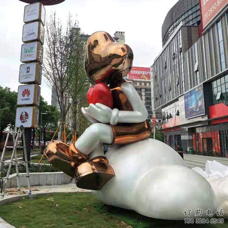 創(chuàng)意卡通人雕塑廠家  廣場小品 公園不銹鋼卡通人雕塑廠