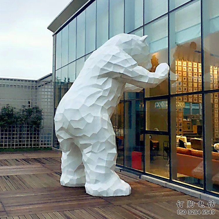 仿古北極熊雕塑廠家 戶外小品 房地產北極熊雕塑廠
