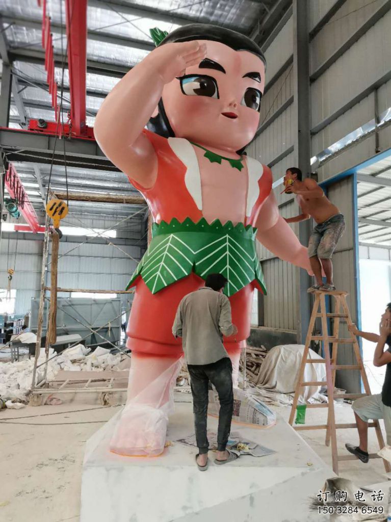 彩繪葫蘆娃雕塑