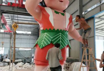 彩繪葫蘆娃雕塑