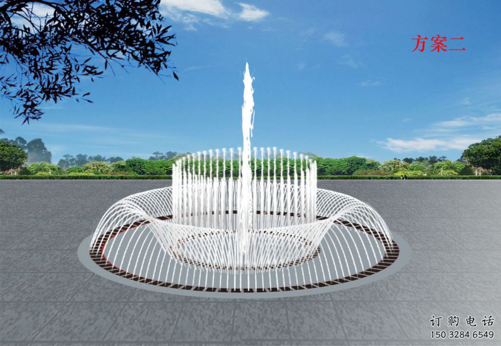選用噴泉雕塑，燈光數控效果，公園廣場大型噴泉雕塑