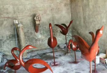 遼寧景區(qū)鳥(niǎo)類(lèi)雕塑，噴水造型，剪影工藝