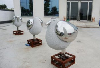 安徽售樓部鳥類雕塑，家禽小品，拋光工藝