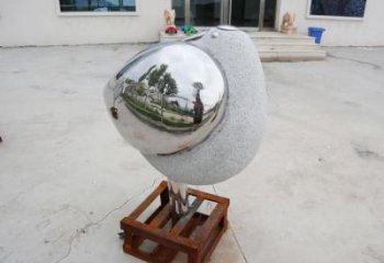 福建售樓部鳥(niǎo)類雕塑，景觀題材，抽象工藝