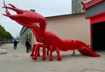 庭院龍蝦雕塑價格 城市古銅色雕塑 生物小品