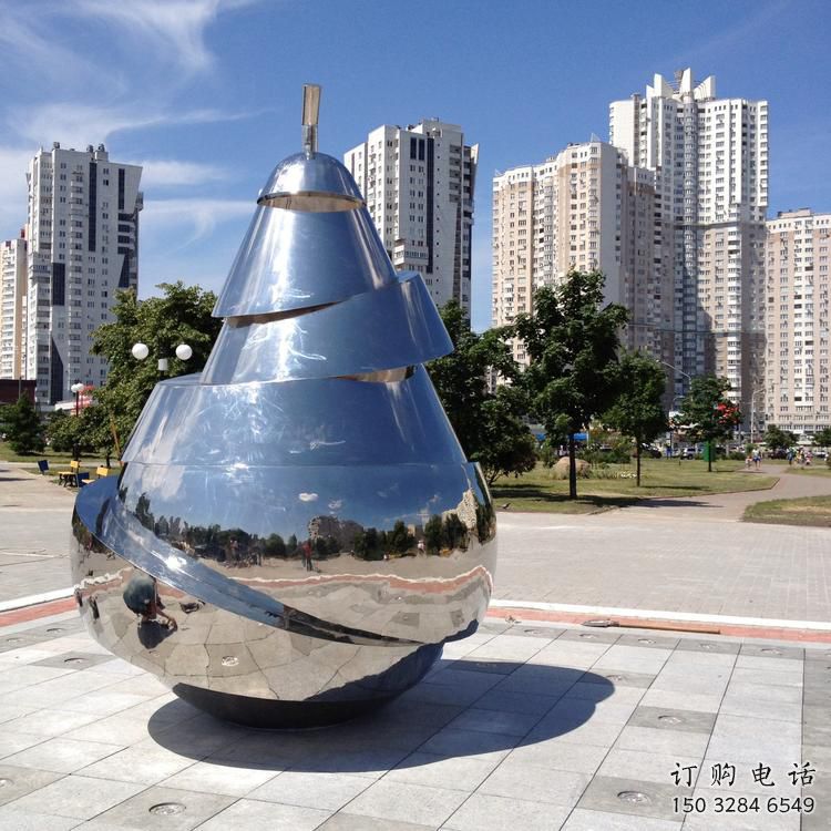 不銹鋼大型水珠雕塑 歐式步行街雕塑 彩繪雕塑