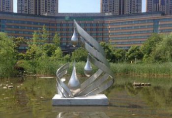 公園水珠雕塑廠家 創意企業雕塑 美陳雕塑