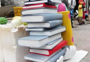 書雕塑廠家，重疊造型結(jié)構(gòu)，公園戶外不銹鋼雕塑 (3)