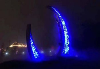 房地產月亮雕塑制作廠家，仿古景觀雕塑，噴砂制造