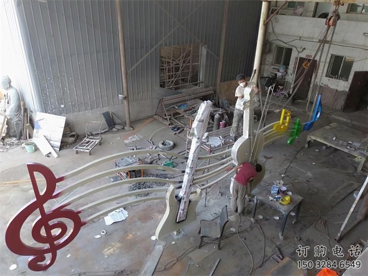通用住宅小區(qū)音符雕塑 啞光景觀擺件 公園雕塑實(shí)景圖