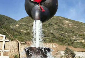 公園天壺雕塑生產廠家 鏡面公園懸空雕塑 景觀流水雕塑