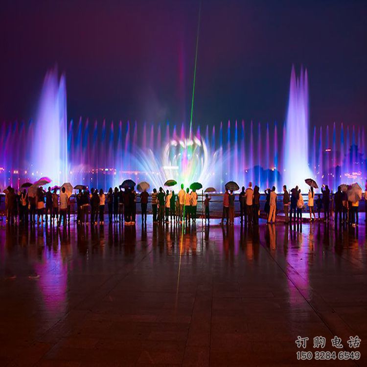 水景程控噴泉雕塑，高噴循環噴水方式設計