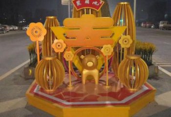 現(xiàn)代春字雕塑承接，慶典風(fēng)格，不銹鋼春字雕塑廠