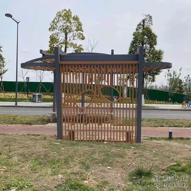 簡(jiǎn)約不銹鋼廊架雕塑小品