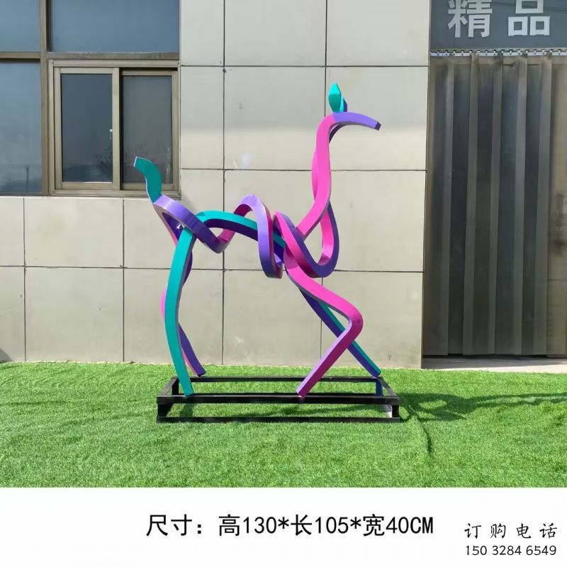 鏤空小鹿雕塑
