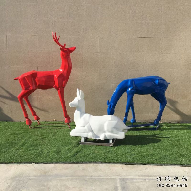 小鹿雕塑供需，透雕系列，烤漆小鹿雕塑制造商