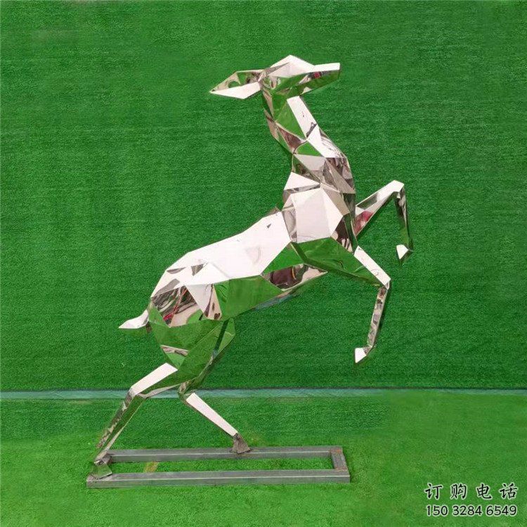 雕塑小鹿景觀精選，中式工藝，切面藝術小鹿雕塑供給