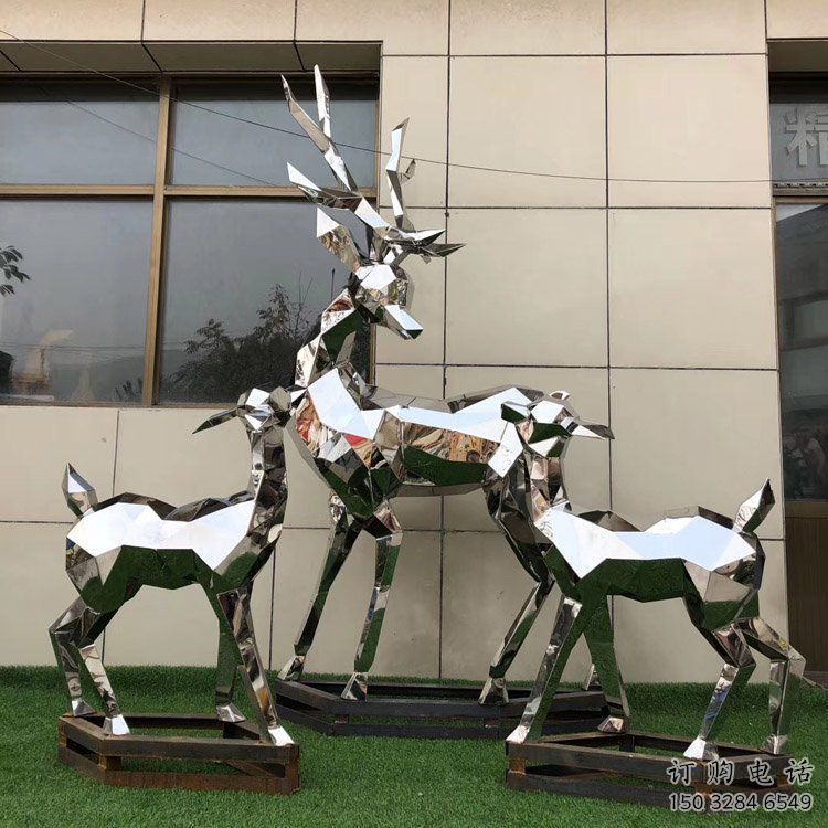小鹿雕塑制作，城市雕塑，景觀切面小鹿雕塑專供
