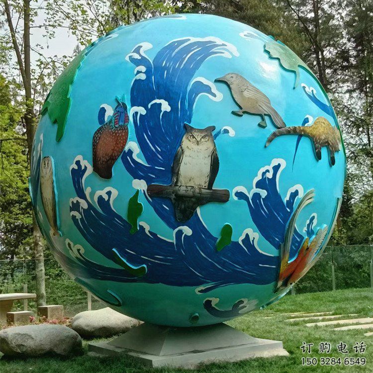 地球雕塑點擊，中式工藝，不銹鋼地球雕塑生產商