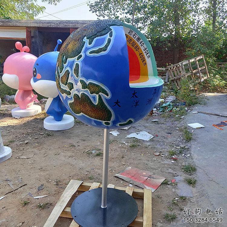 地球雕塑展品，街頭雕塑，不銹鋼地球雕塑供需