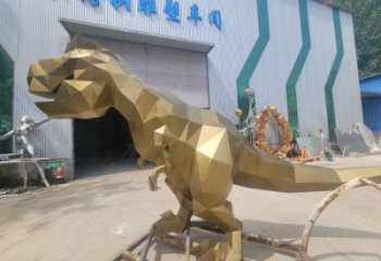 景觀恐龍雕塑優選，陸地擺件，藝術幾何恐龍雕塑供應