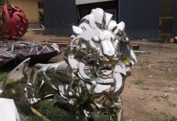 亮面獅子雕塑標準，廣場雕塑，不銹鋼獅子雕塑供給