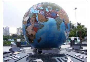 地球雕塑精選，廣場系列，不銹鋼地球雕塑廠家