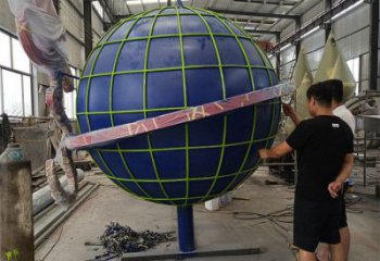 地球雕塑制造商，標(biāo)識雕塑，不銹鋼地球雕塑廠家