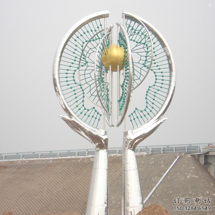 地球儀雕塑優(yōu)價，村標概念，手托地球儀雕塑廠家精品