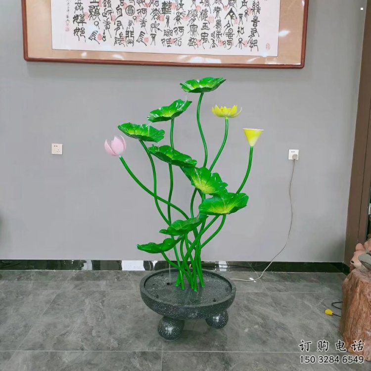 景區(qū)荷花雕塑通用，陸地擺件，各類荷花雕塑點擊
