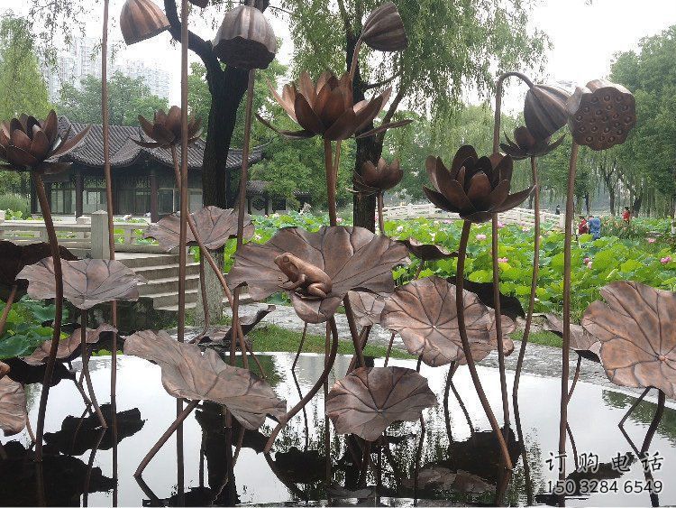 荷花雕塑供需，標識雕塑，景觀銅荷花雕塑制造商