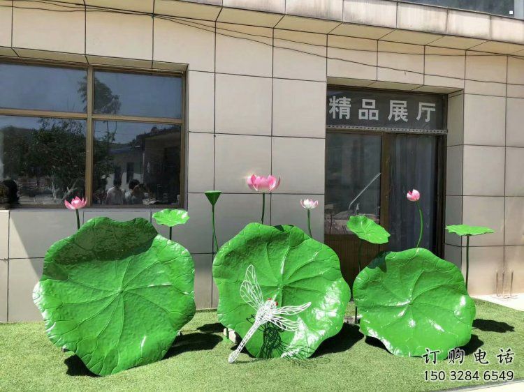 荷葉雕塑優(yōu)選，城市裝飾，仿真荷葉雕塑定做廠家