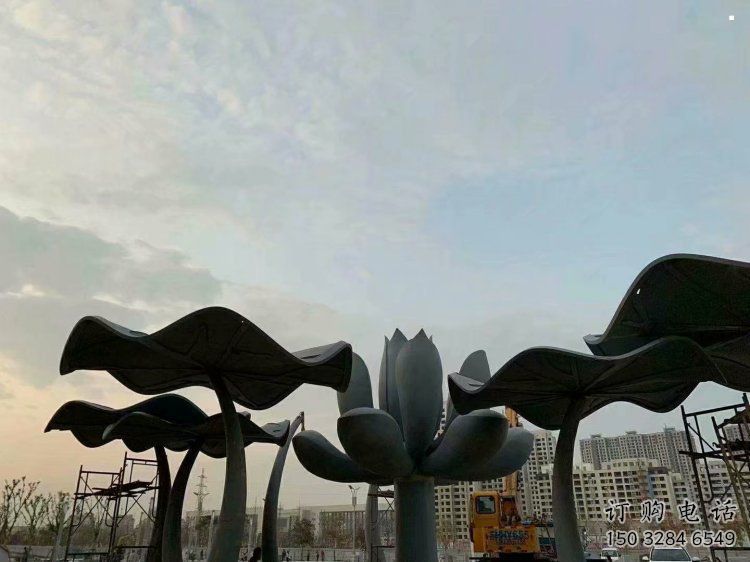 荷葉雕塑生產(chǎn)，廣場(chǎng)雕塑，不銹鋼荷葉雕塑制造廠(chǎng)家
