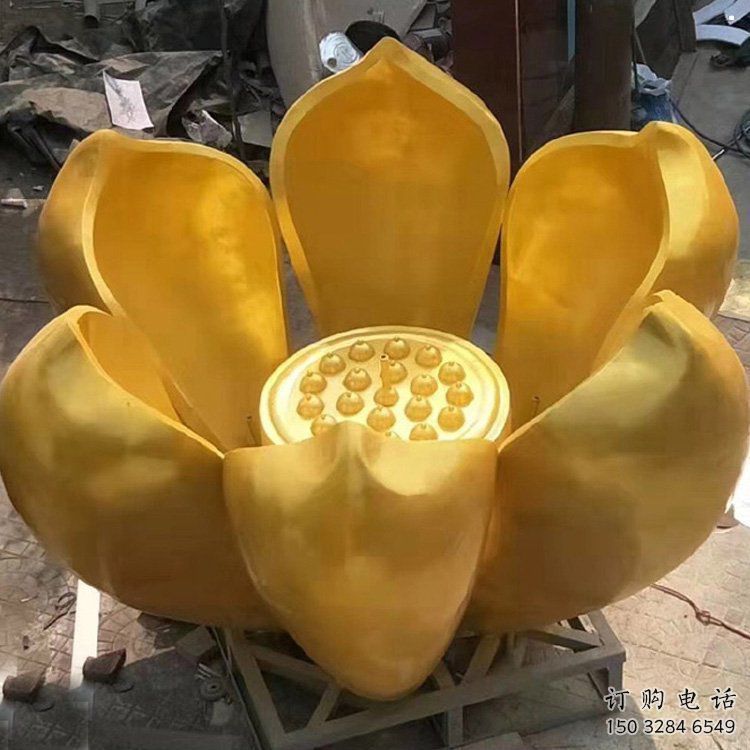 金蓮花雕塑供應，多彩藝術，不銹鋼金蓮花雕塑供求