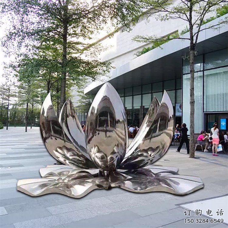 蓮花雕塑供需，拋光藝術(shù)，鏡面蓮花雕塑制造商