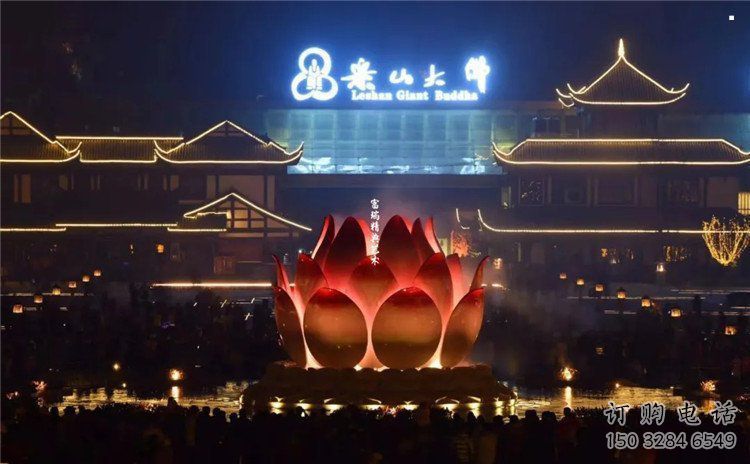 蓮花雕塑定做，公園小品，不銹鋼蓮花噴泉雕塑供應(yīng)