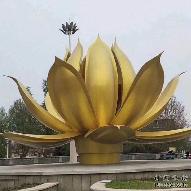 蓮花雕塑制作廠家，歐式風格，地產(chǎn)銅蓮花雕塑優(yōu)選