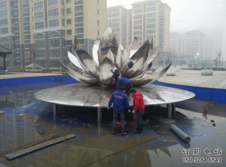 創意蓮花雕塑