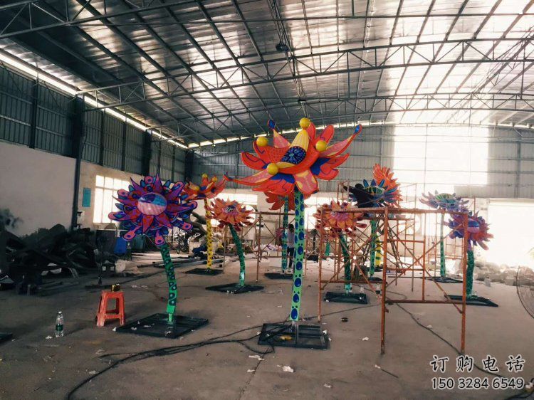 藝術葵花雕塑觀賞型，街景小品，葵花雕塑常用