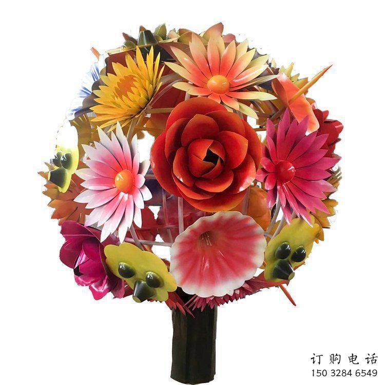 花球雕塑廠家，標(biāo)識雕塑，不銹鋼花球雕塑展品