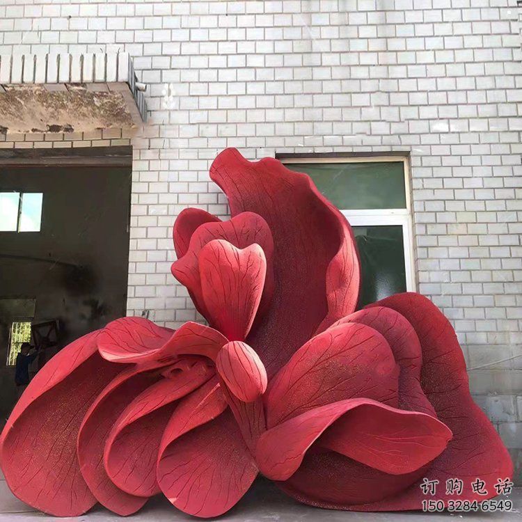 牡丹花雕塑供需，透雕系列，不銹鋼牡丹花雕塑制造商