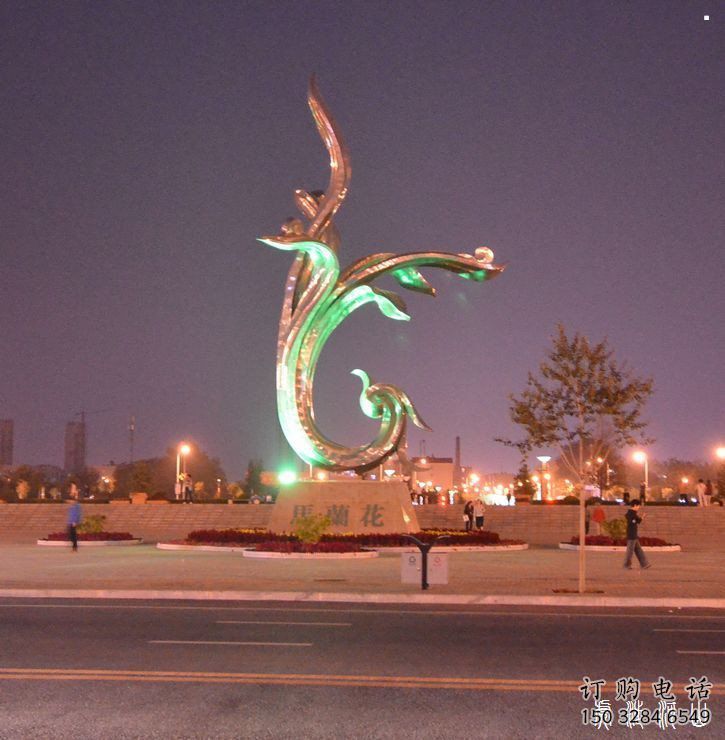 公園蘭花雕塑