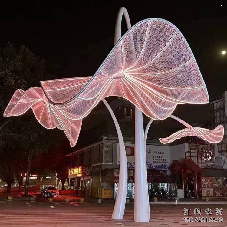 花傘雕塑點擊，景觀雕塑，別墅不銹鋼花傘雕塑供求