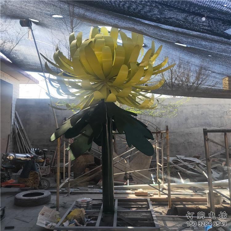 菊花雕塑廠家，景觀概念，不銹鋼菊花雕塑通用