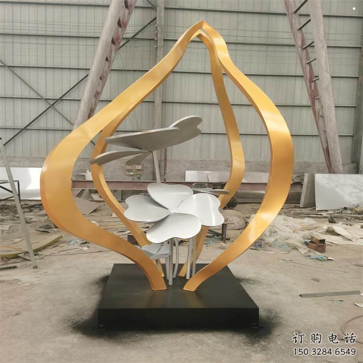 梧桐花雕塑常用，鋼管組合，景觀梧桐花雕塑廠家定價(jià)