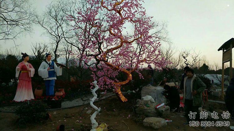 櫻花雕塑選用，鍛造工藝，不銹鋼櫻花雕塑標準廠家