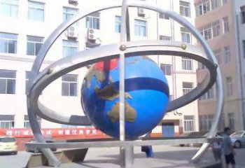 地球儀雕塑觀賞型，廣場系列，現代地球儀雕塑廠家優選